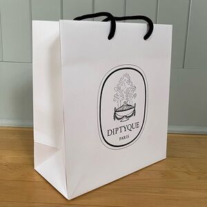 Diptyque White Bag with Black Handles